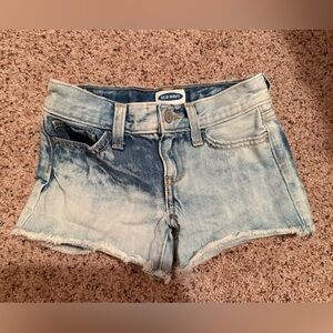 Girls Old Navy Bleached Light Blue Denim Shorts